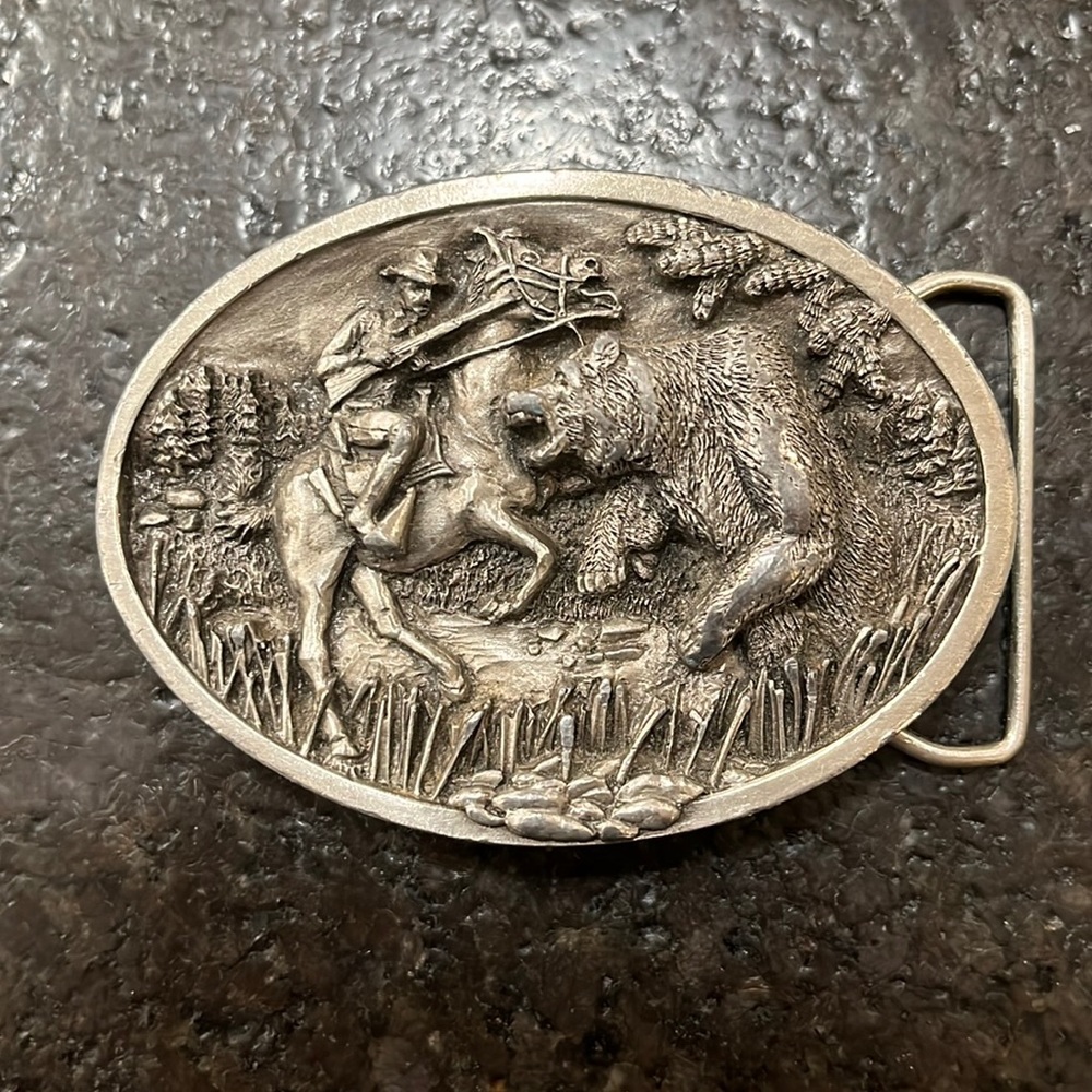 Vintage 1983 Bergamot Brassworks Belt Buckle.